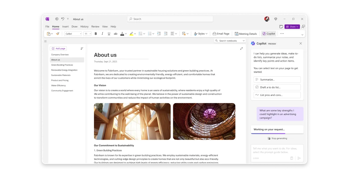 Microsoft OneNote (الأفضل لتدوين الملاحظات المتعددة الوسائط عبر الأجهزة): بدائل Coda