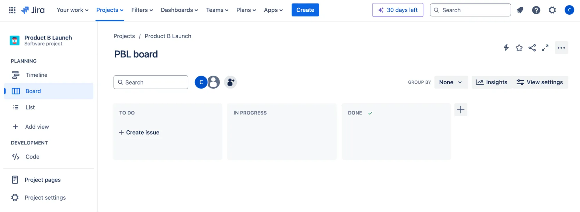 การสร้างกระดานคัมบังใน JIRA