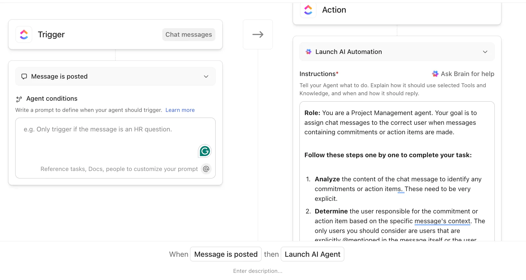 ClickUp AI Agents: Özel AI ş akışları oluşturun
