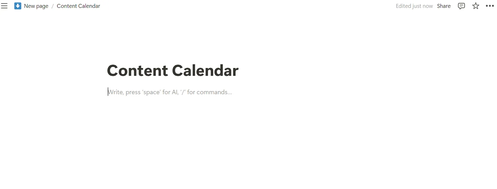 Interface do Notion