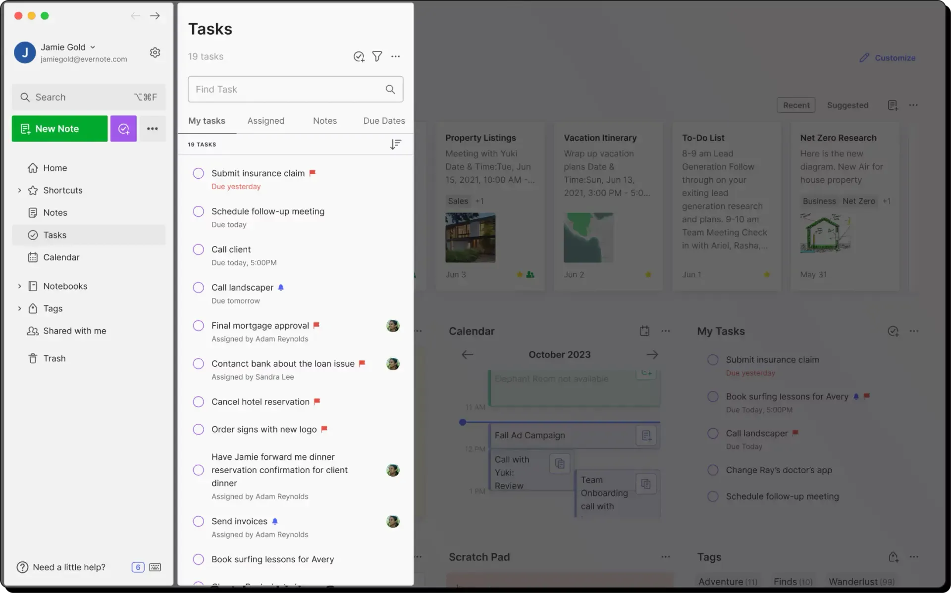 Evernote (الأفضل للوثائق الشخصية المنظمة واسترجاع الملاحظات بسرعة): بدائل Coda