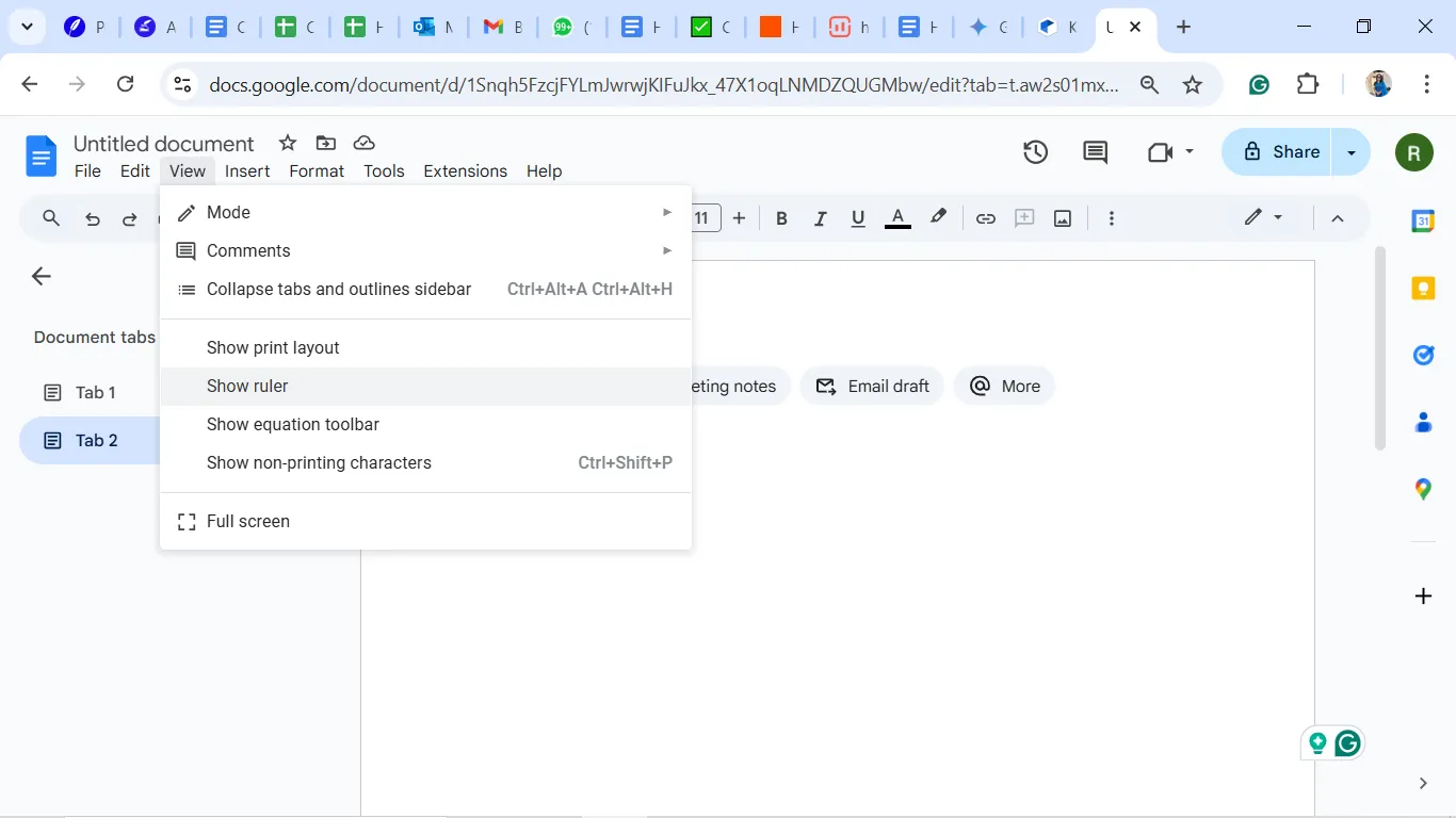 Nastavení okrajů pomocí pravítka: Jak nastavit okraje v Google Docs
