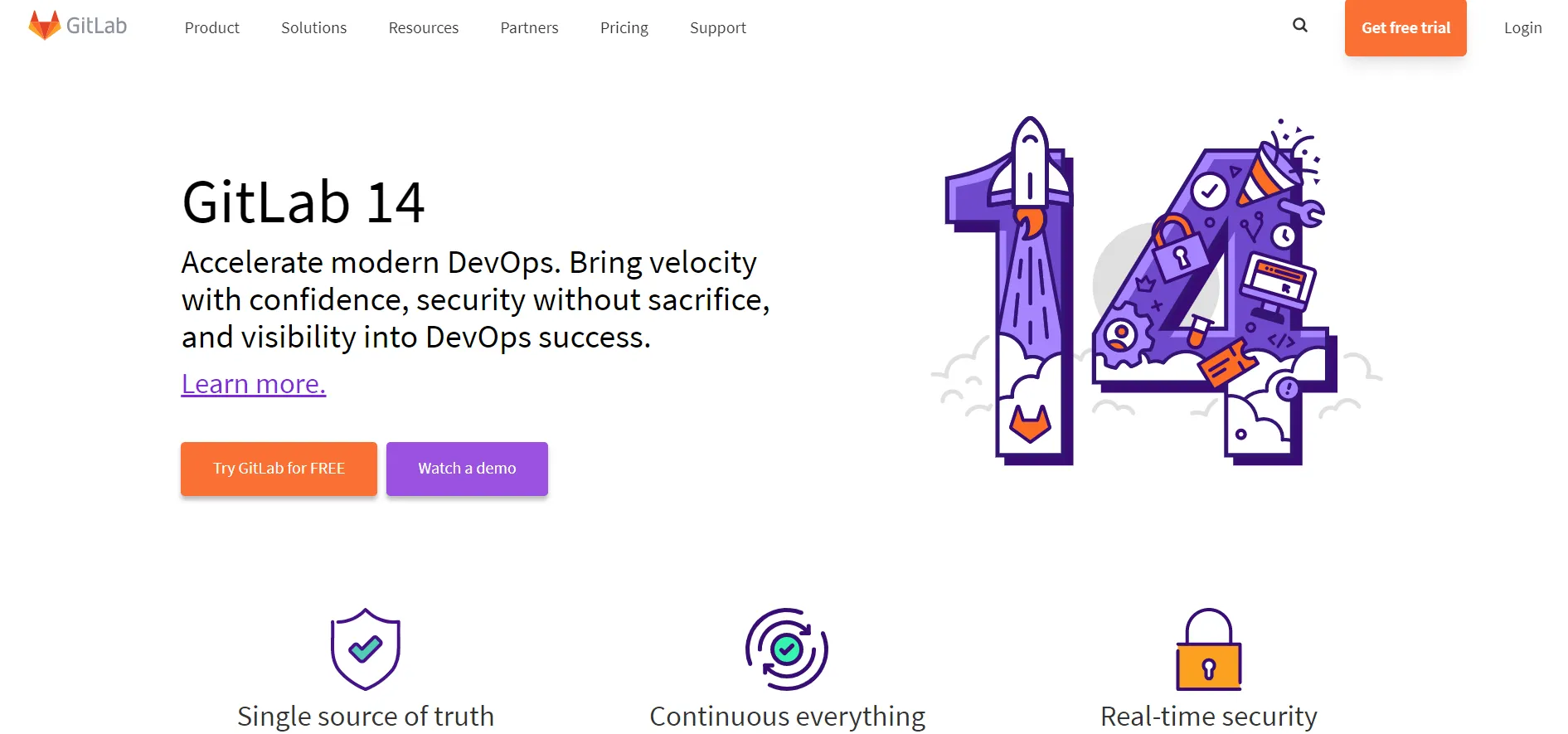 Página de inicio de GitLab