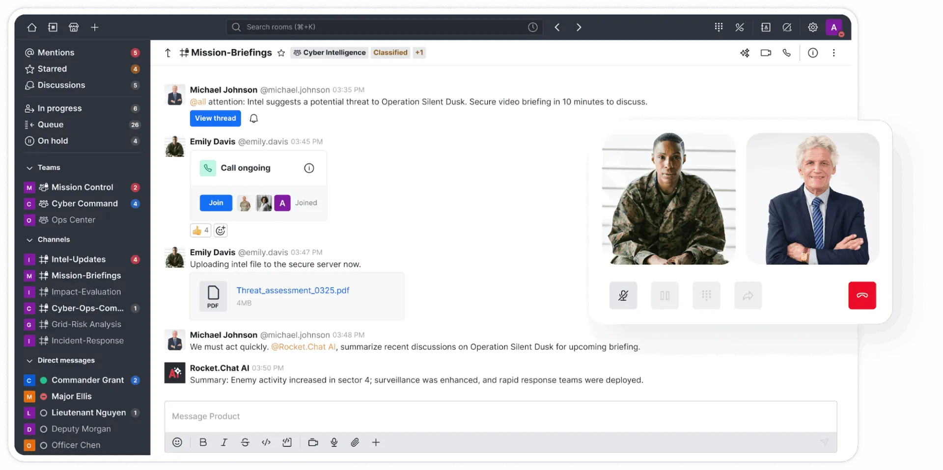 Rocket.Chat: أدوات تعاون لفرق المؤسسات وإدارة سير العمل