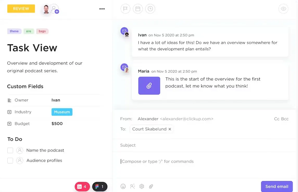 ClickUp es el CRM ideal para la gestión de empresas de servicios.
