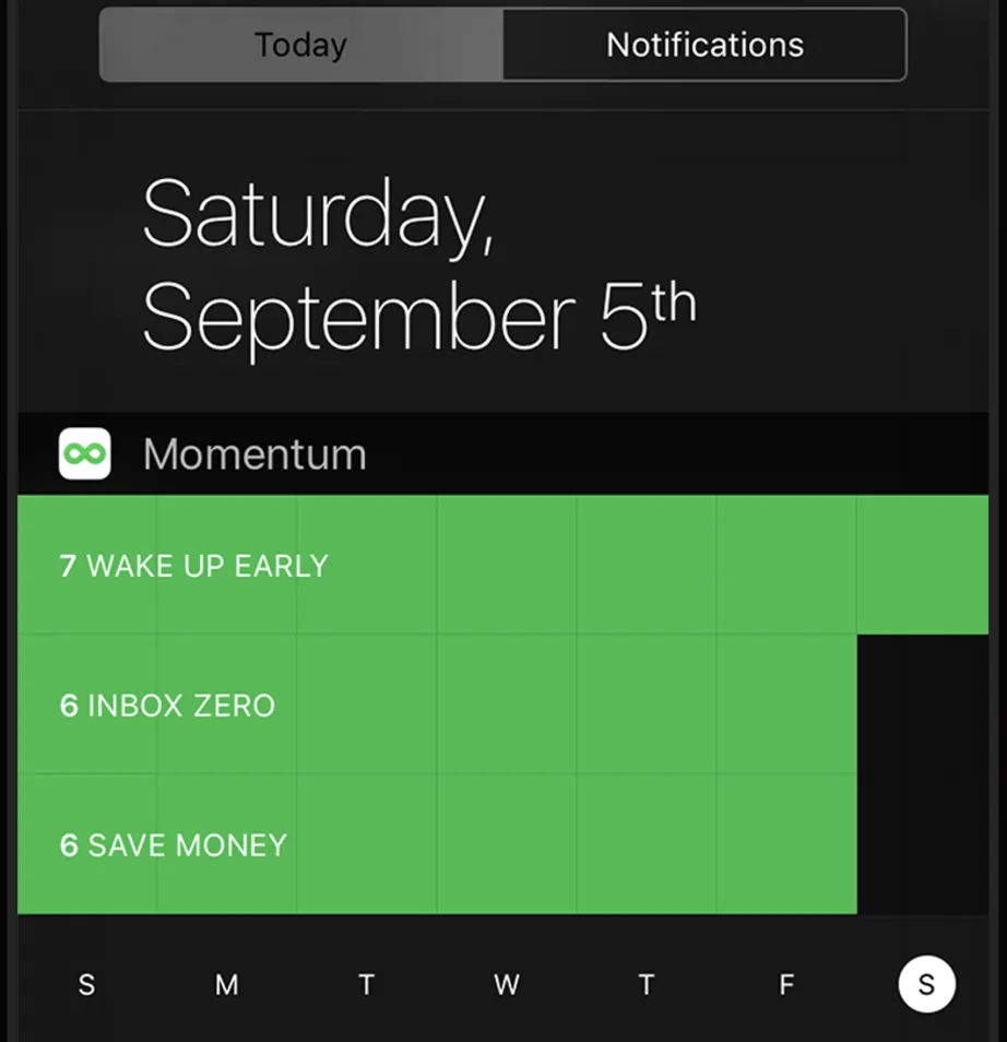 Momentum: gratis app voor het bijhouden van gewoontes die synchroniseert met Apple Health