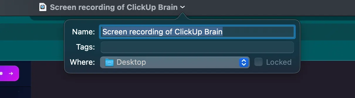 Clickup Brain：画面録画をトリミングする方法
