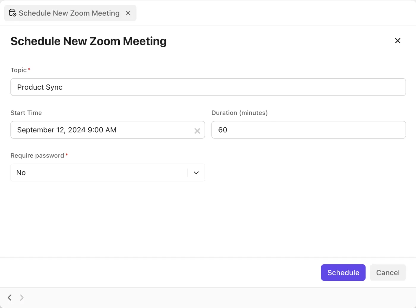 ClickUp Zoom-integratie: combineer een volledig externe installatie met persoonlijk werk met behulp van de videoconferentiesoftware.