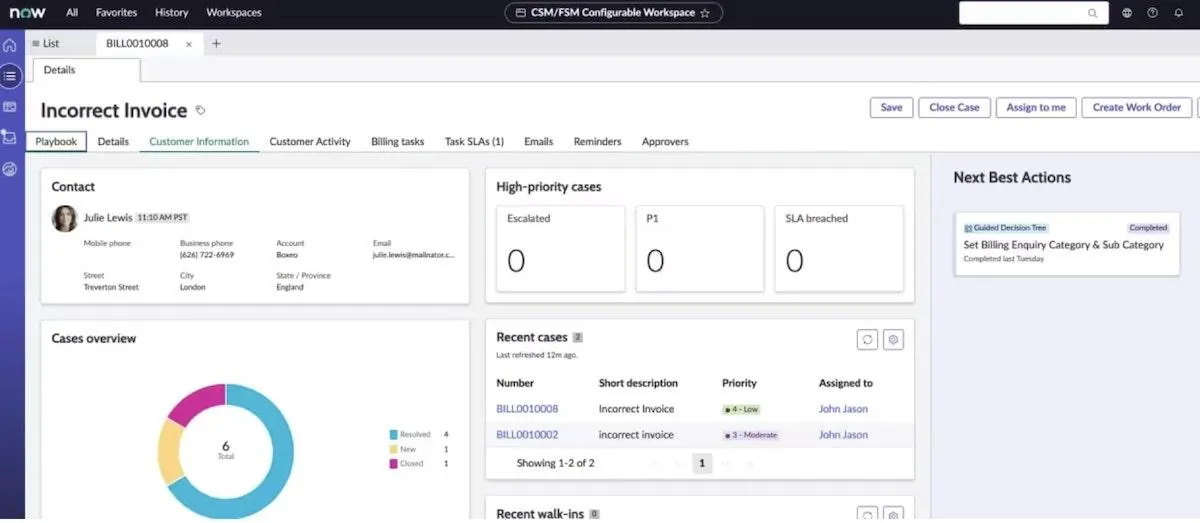 Software di assistenza tecnica: ServiceNow