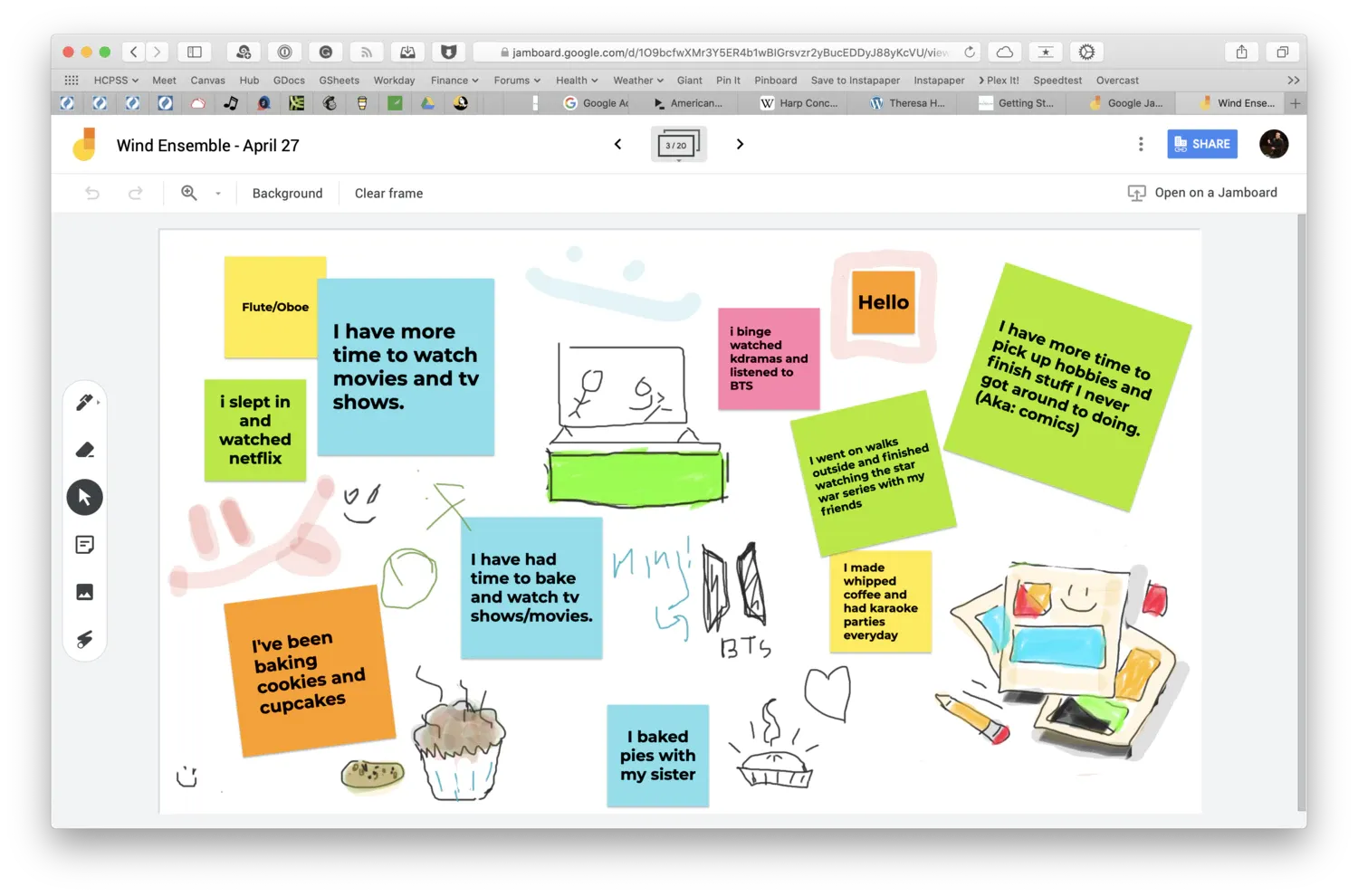 Pannello di controllo di Google Jamboard