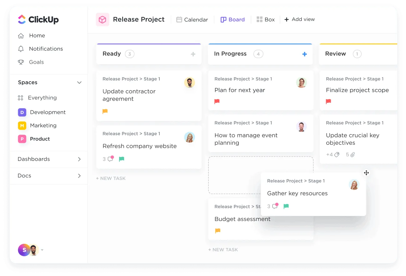 Vue Tableau ClickUp