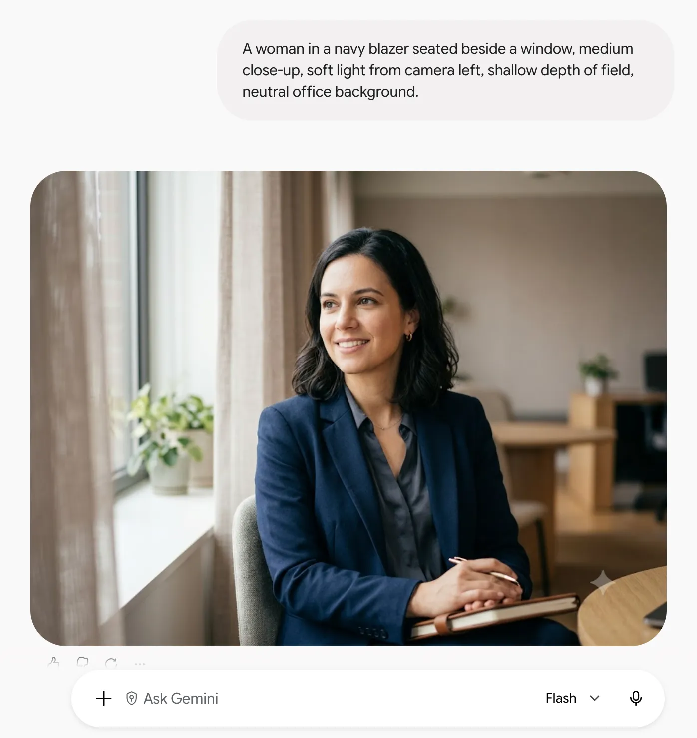 Példakép egy portréról a Gemini segítségével: Gemini Prompts