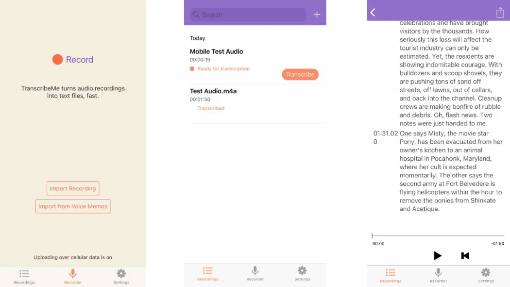 TranscribeMe Dashboard: alternatieven voor Trint
