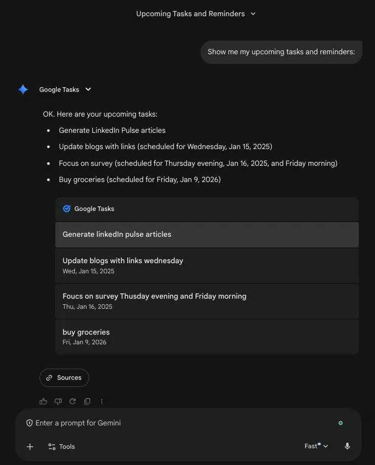 Mostrar lista_Cómo utilizar Gemini Tareas
