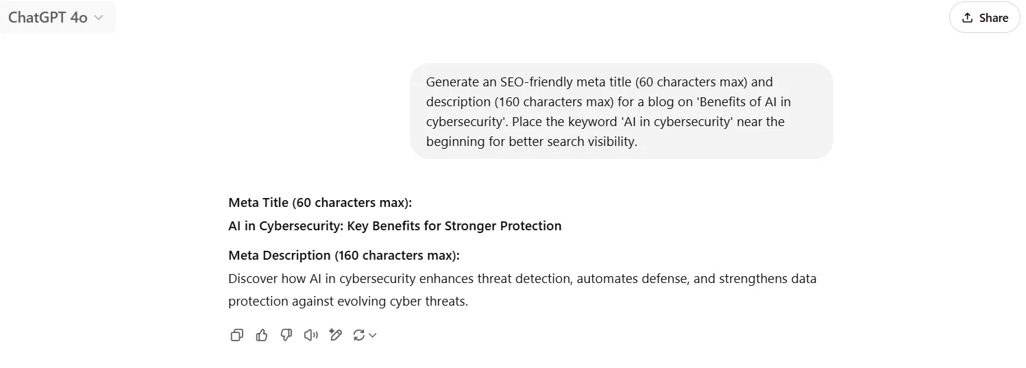 SEOに適したメタタイトルとディスクリプションを生成