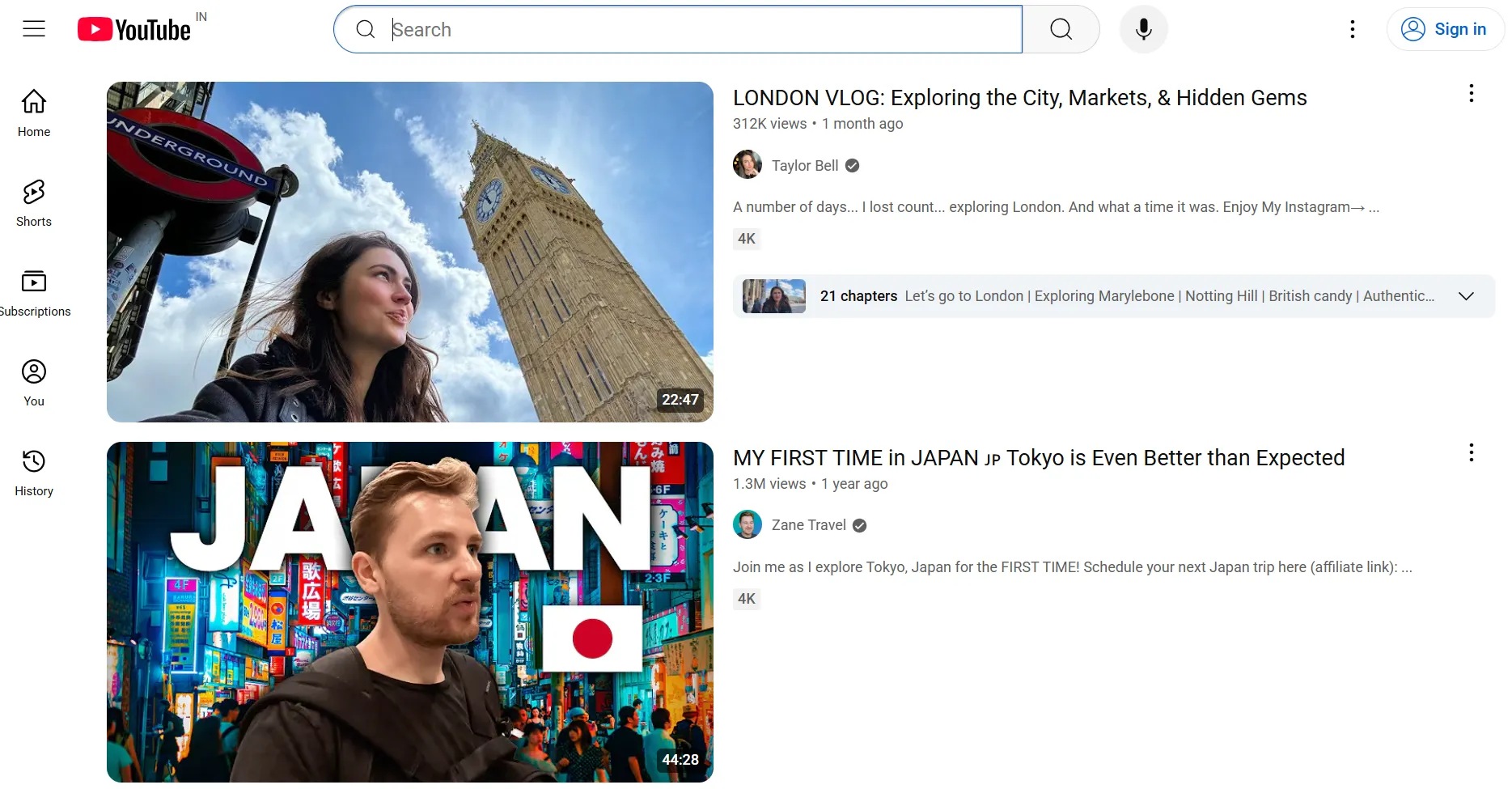 YouTube의 동영상 블로그 제작자