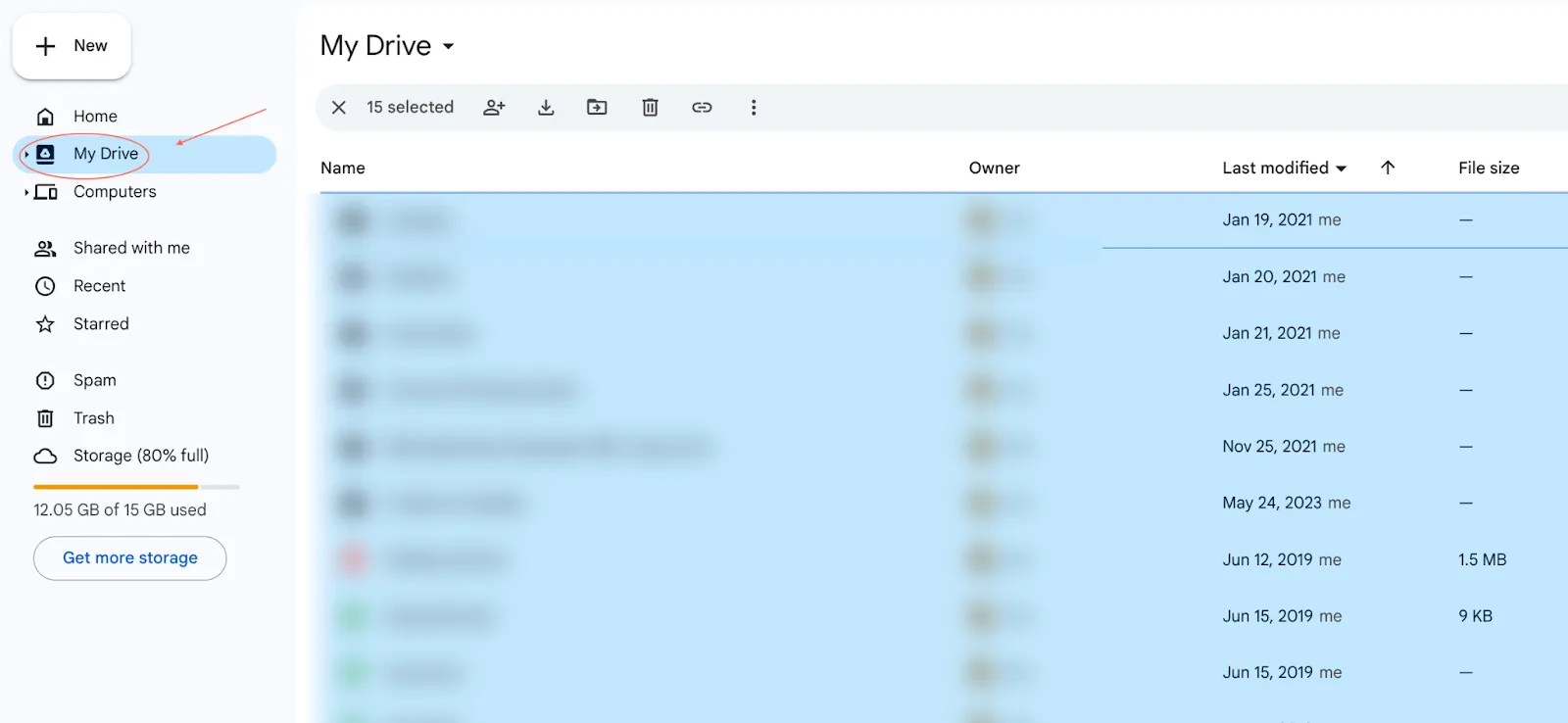 Dọn dẹp bảng điều khiển Google Drive