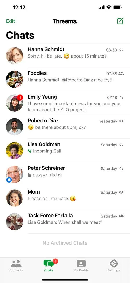 Plateforme de messagerie Threema