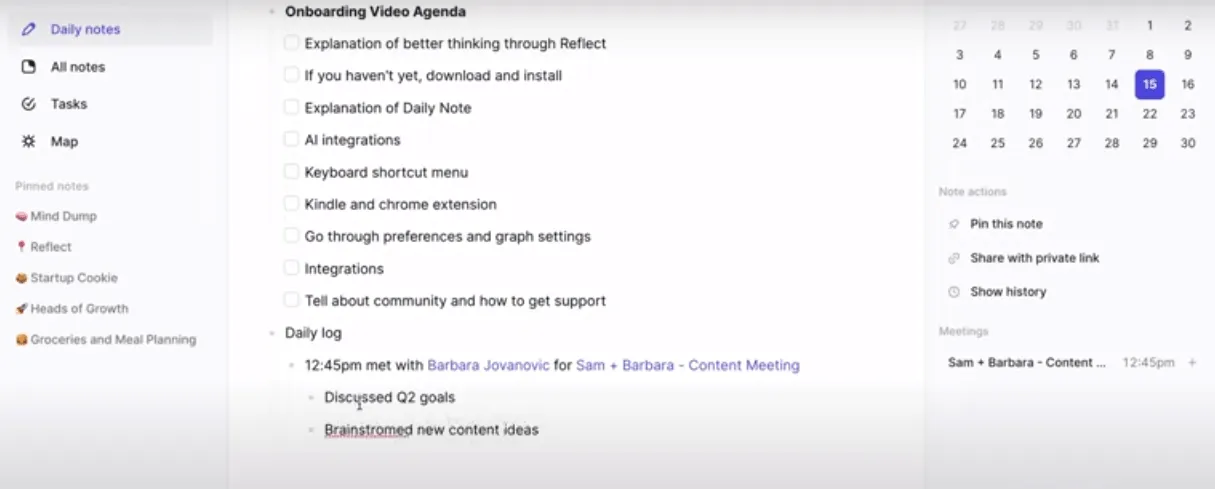 Reflect Notes