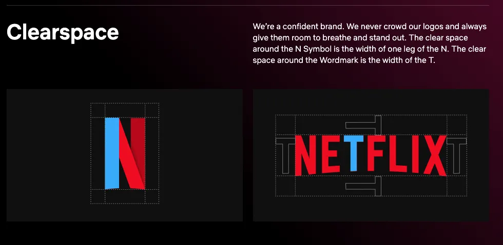 Beispiel für Markenrichtlinien von Netflix