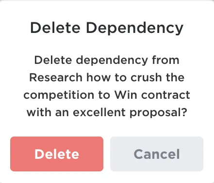 Eliminar dependencias en ClickUp
