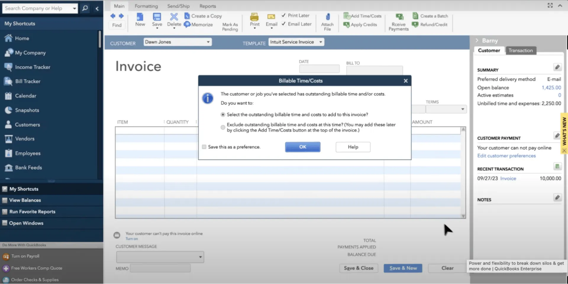 Dashboard Quickbooks
