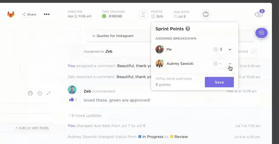 ClickUp Effektivisera sprintledningen