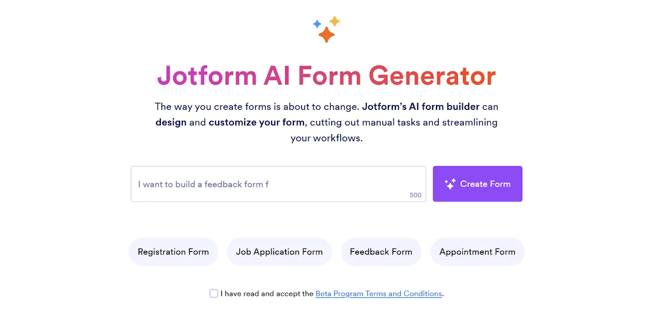 Jotform AI を使用してワークフローを自動化し、洞察力を強化しましょう。
