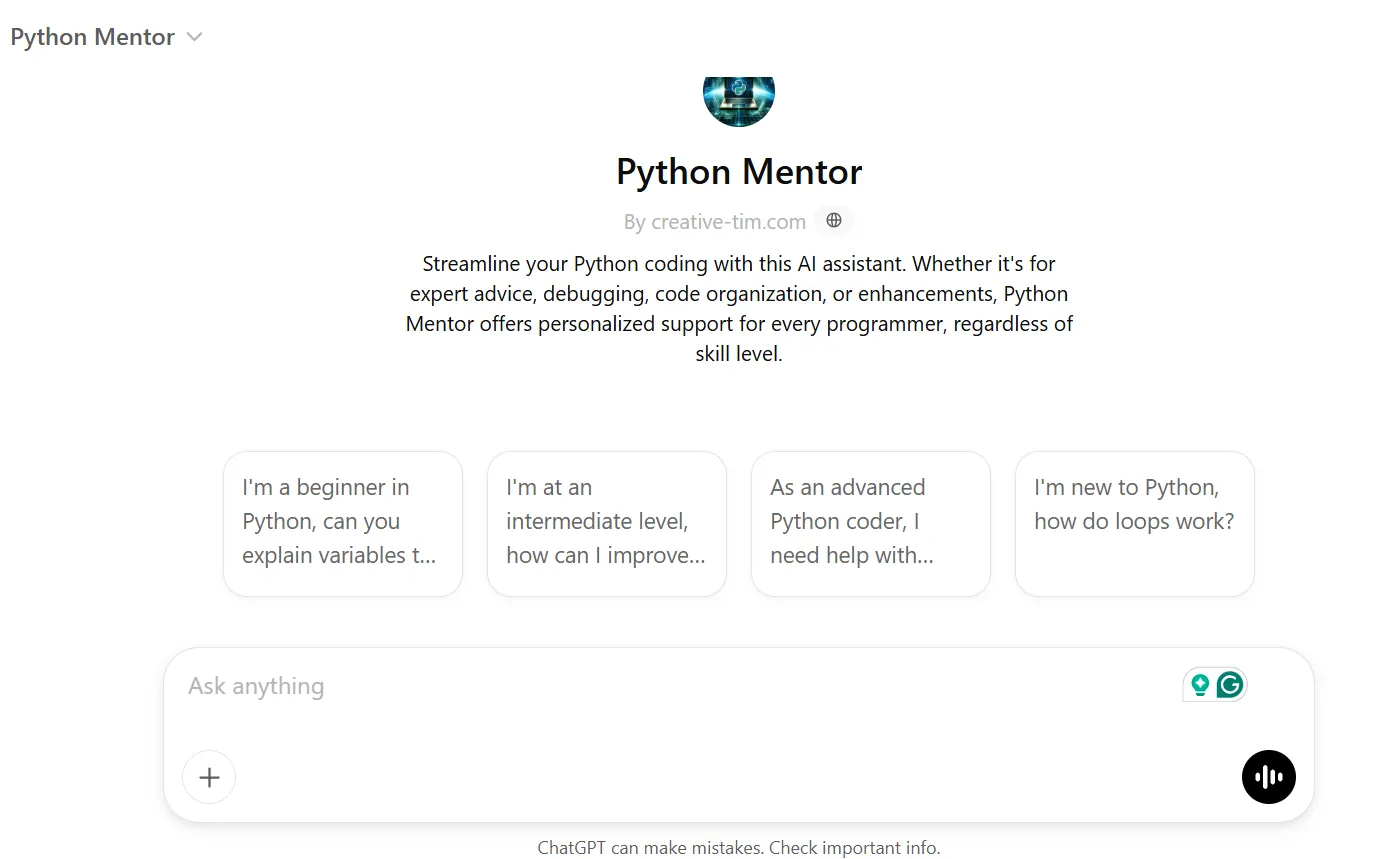 Python Mentor