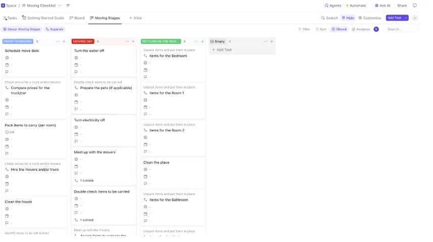 Template Daftar Tugas yang Dapat Dipindahkan ClickUp: template daftar tugas Notion