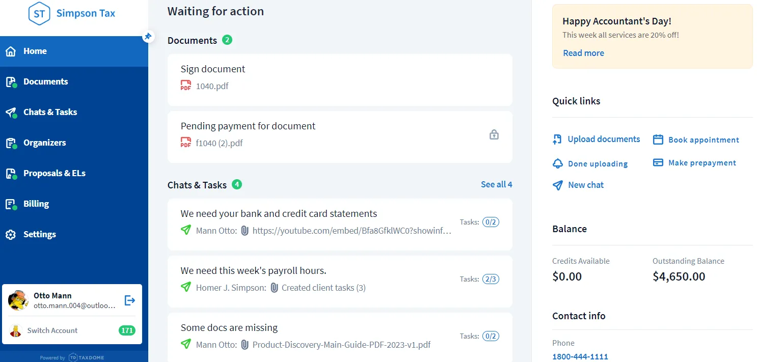 TaxDome : CRM pour comptables
