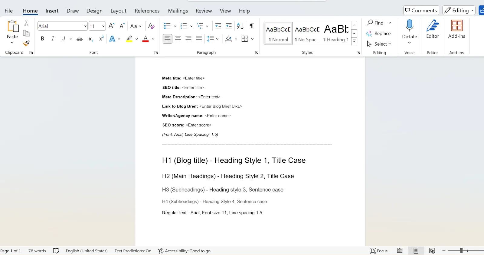Aggiungi contenuti e formattazione: come creare un modello in Word