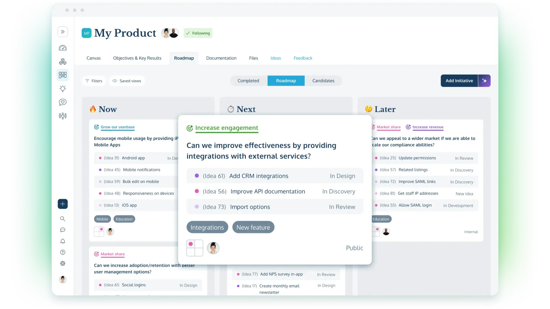 출처: ProdPad: 제품 포트폴리오 관리 tools