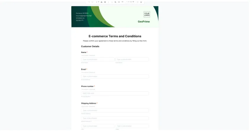 Modelo de Termos e Condições de Comércio Eletrônico da Template.Net