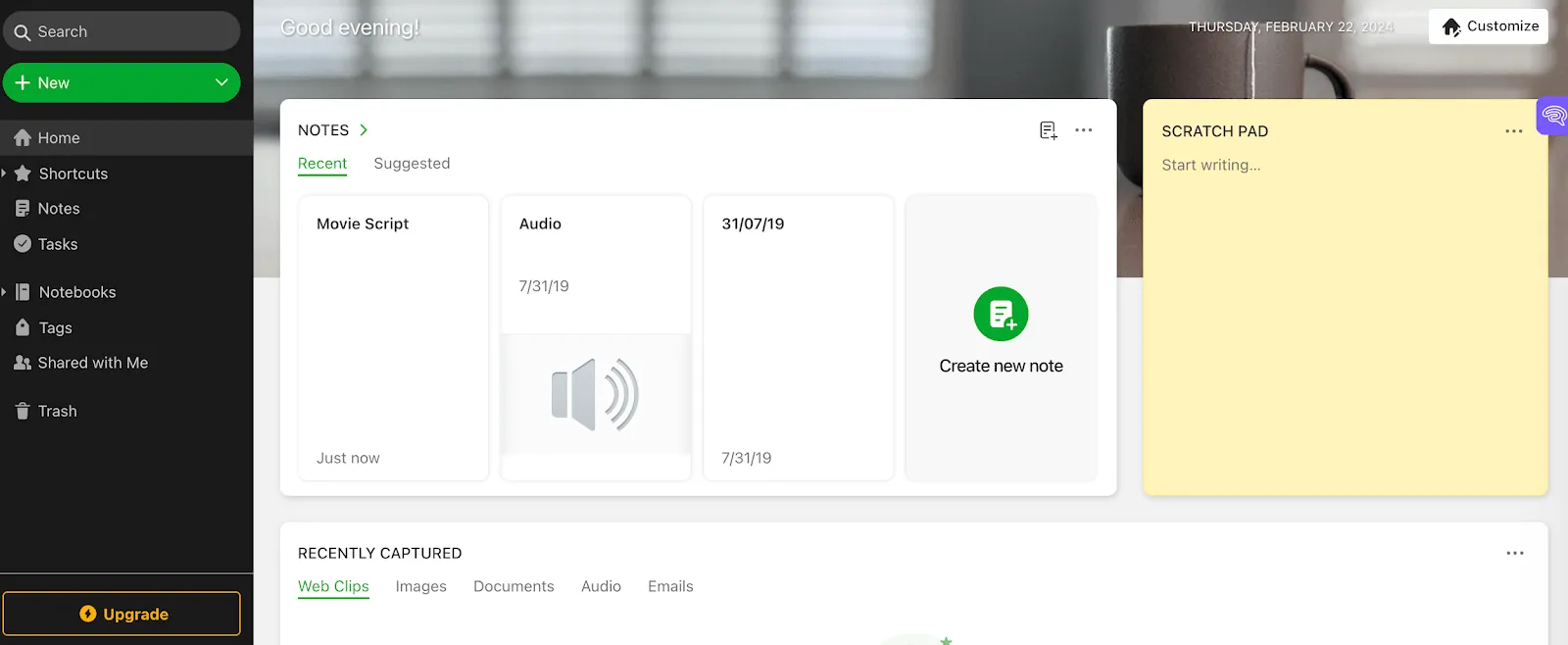 evernote'tan dışa aktarma adım 1