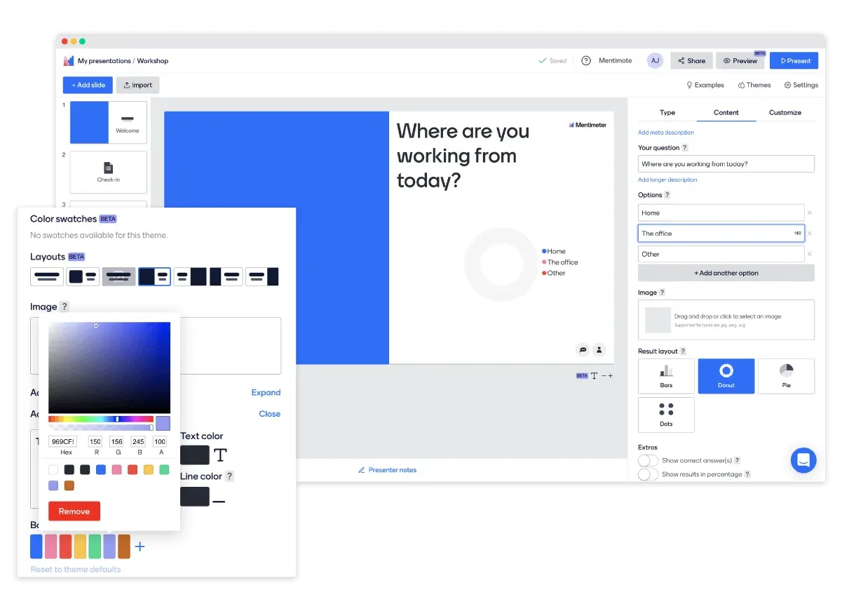 Mentimeter: алтернативи на Google Slides
