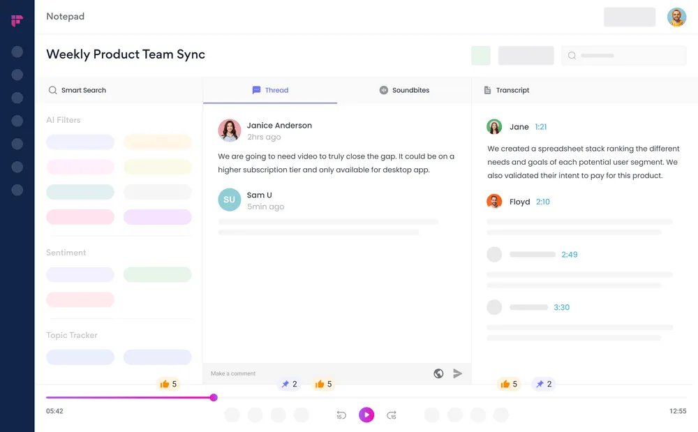 Fireflies.ai Dashboard: KI-Generator für Meeting-Protokolle