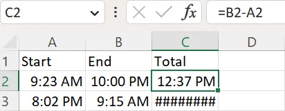 Exemplo de formato de hora no mesmo dia no Excel: como calcular o tempo no Excel