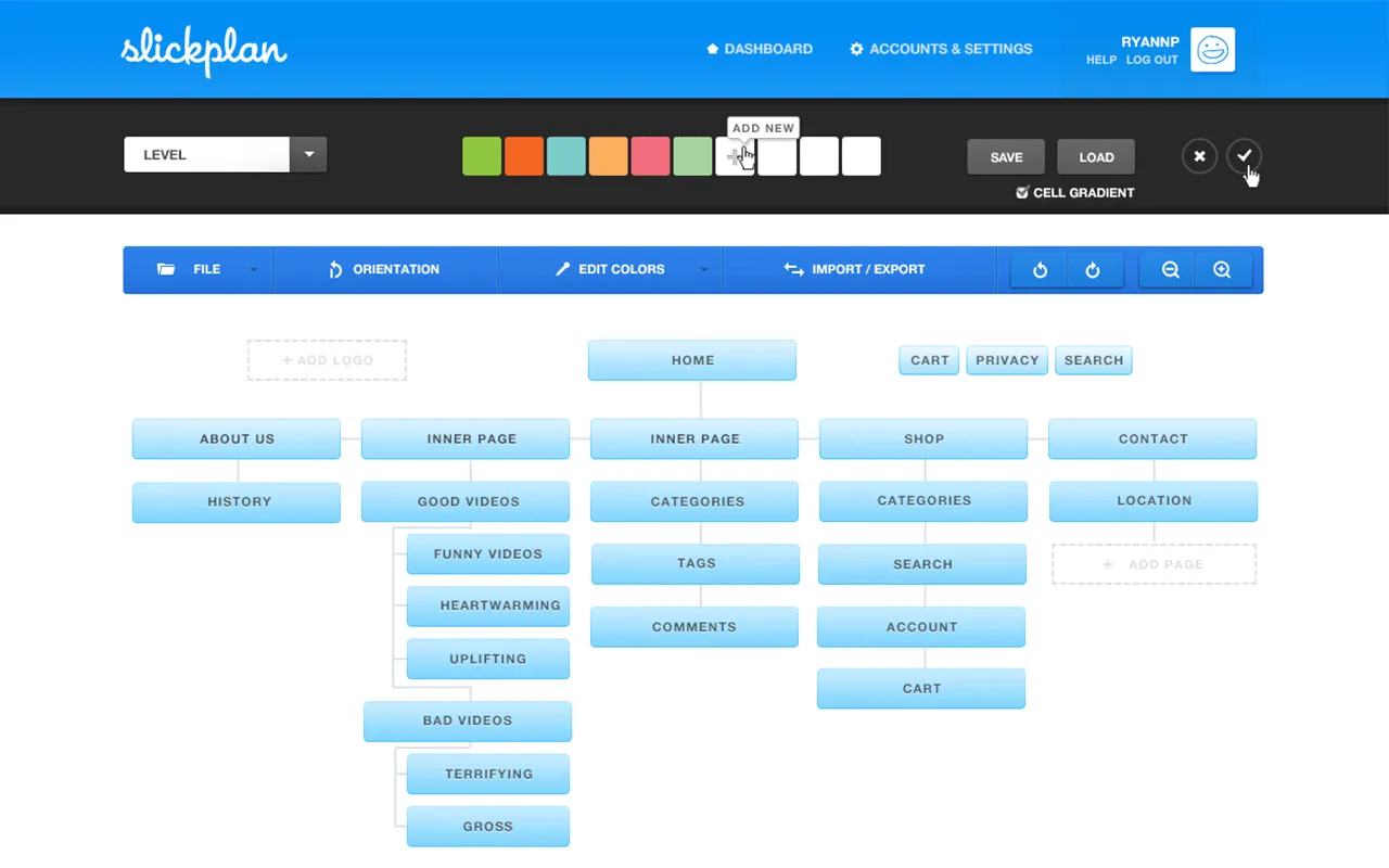 Slickplan Dashboard