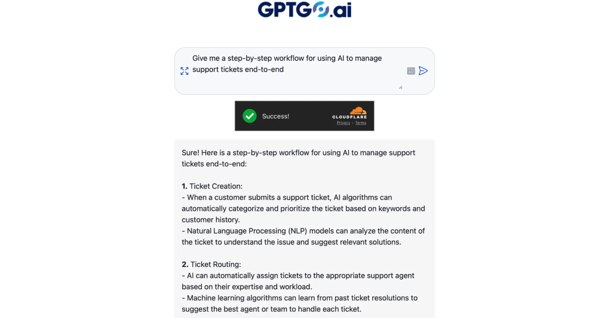 GPTGO: Web araması ve AI yanıtlarını birleştirerek birden fazla kaynaktan hızlı bağlamsal yanıtlar sunun.