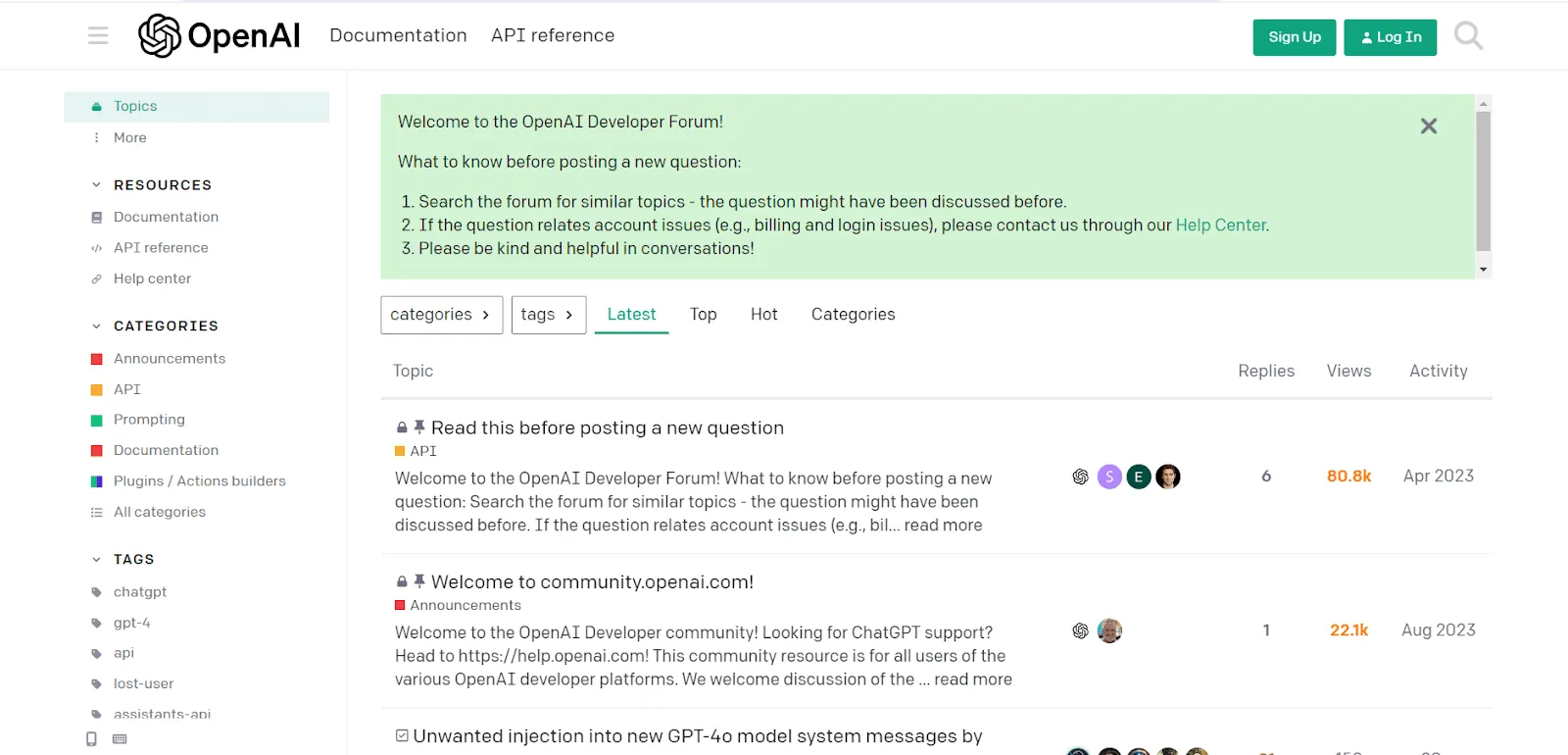 Fórum da comunidade OpenAI