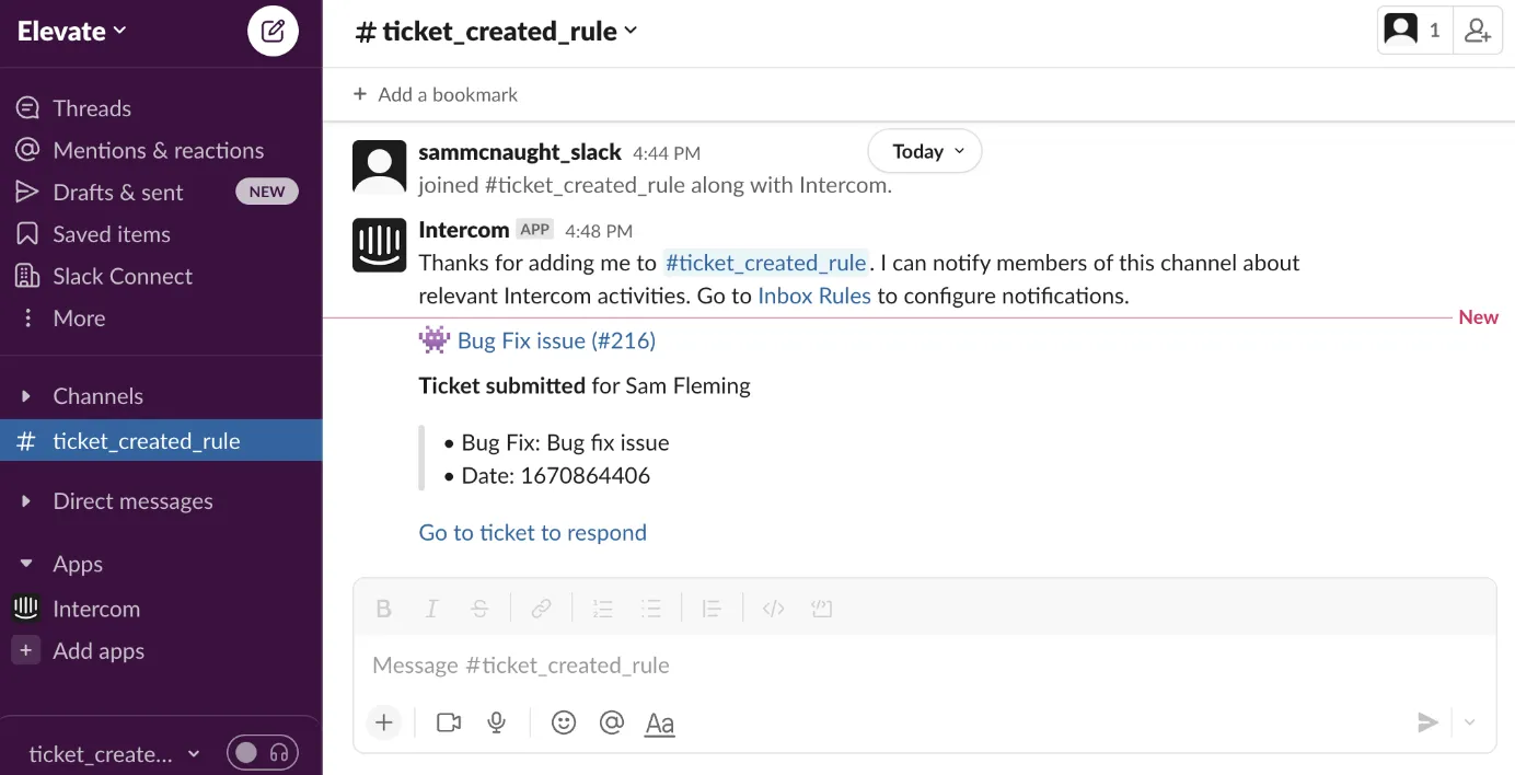 Intercom Slack-integratie