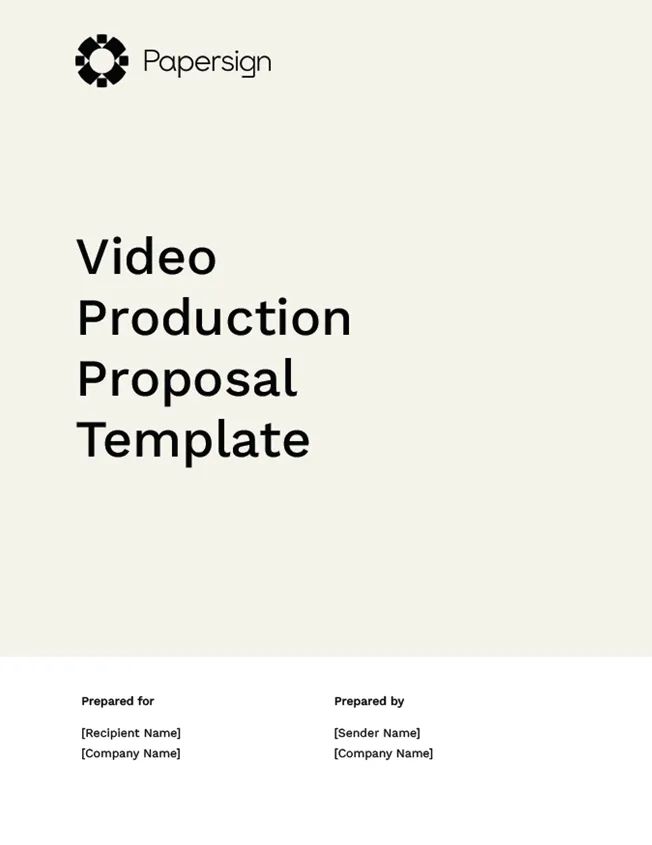 Doc/PDF videóprodukciós ajánlat sablon