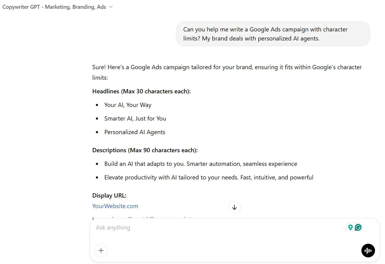 Copywriter GPT: GPT ที่ดีที่สุดสำหรับการตลาด
