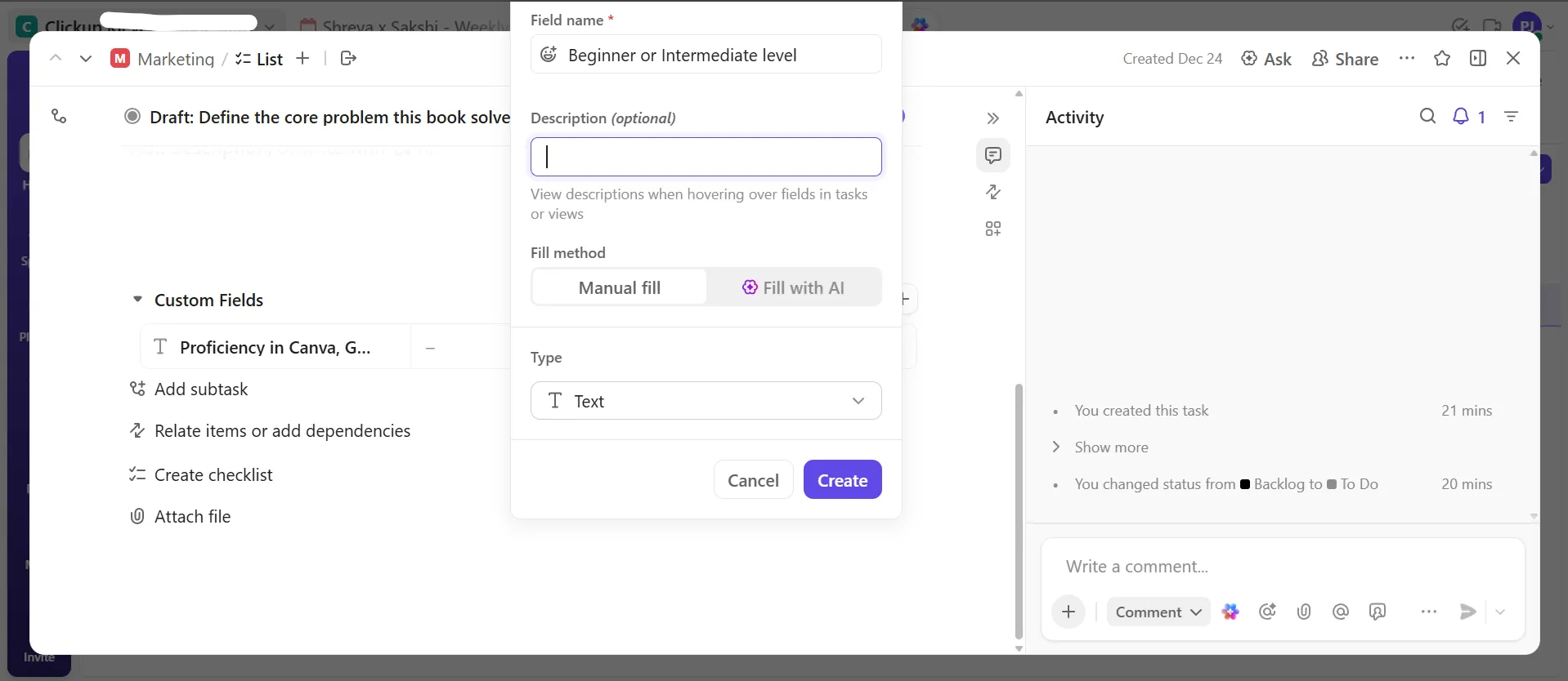 ClickUpのカスタムフィールド：体系化されたスキルデータを活用して、仕事に最適なリソースを割り当てる