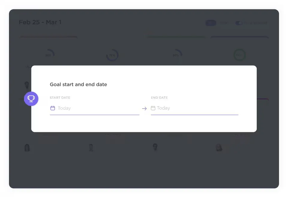 Fixez des délais avec les objectifs ClickUp