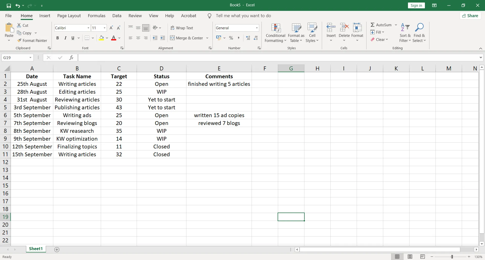 Cách điền vào sổ làm việc Excel của bạn