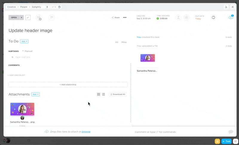 Annoter des images dans ClickUp