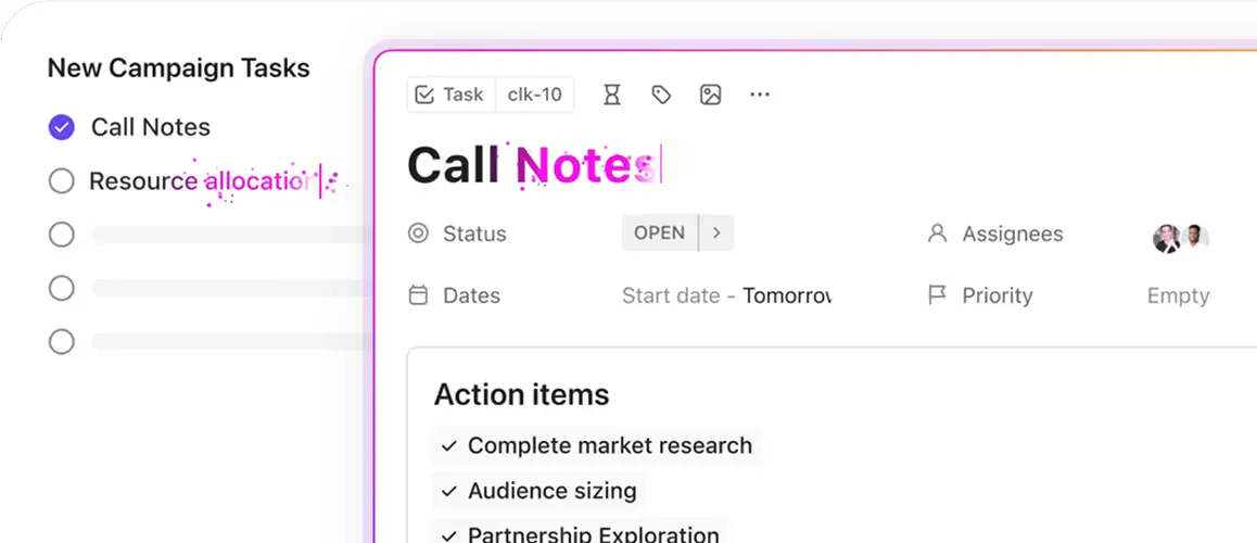 بدائل Proton Calendar: اربط المهام مباشرةً بتقويمك باستخدام ClickUp Tasks
