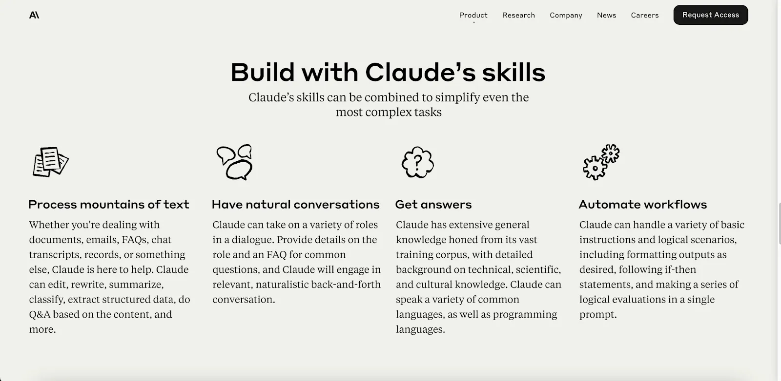 Fonctionnalités d'automatisation des flux de travail et de traitement du langage naturel (NLP) de Claude